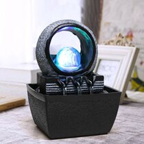 Live Water Swing Piece Tabletop Minimalist Geometric Home Wind Water Polo Office Flowing Water Swing Piece Wind Hydro spray Fountain Girls