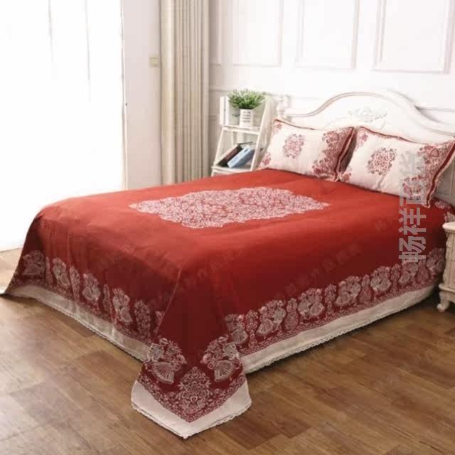 Cotton linen pillow towel cotton linen bed sheet old rough cloth thick bed linen linen pillow towel pillowcase breathable European double dance cool