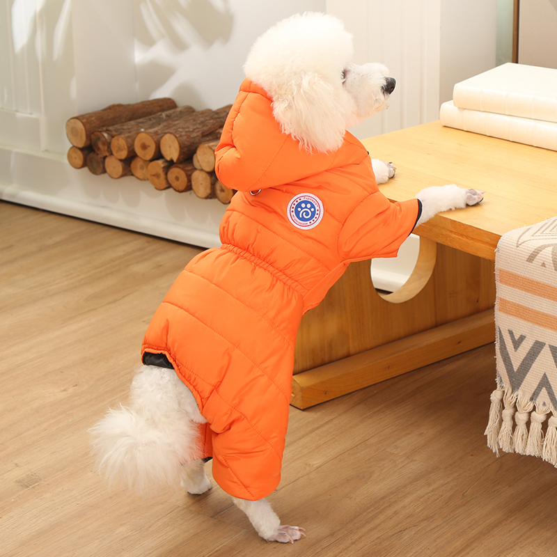Dog Clothes, Autumn and Winter Thickened Cotton Coat, Small Size Dogs Like Teddy, Bichon, Pomeranian, Winter Warm and Waterproof Four-Legged Clothing Dog Clothes, Autumn and Winter Thickened Cotton Coat, Small Size Dogs Like Teddy, Bichon, Pomeranian, Winter Warm and Waterproof Four-Legged Clothing