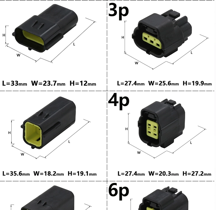 Đầu nối chống nước ô tô 3p 2 lõi dây nối 4p cắm mông nam và nữ 16 lỗ DJ70216Y-1.8 cos nối thẳng cos nối