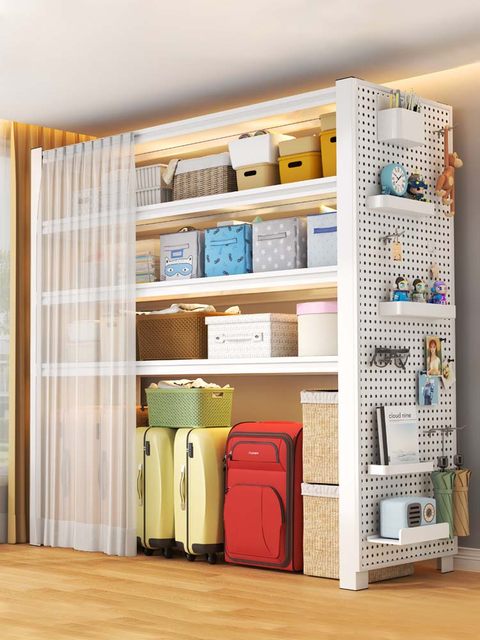Household Shelves, Luggage Racks, Floor-Standing Multi-Layer Balcony Storage Iron Racks, Bookshelves, Miscellaneous Storage Racks