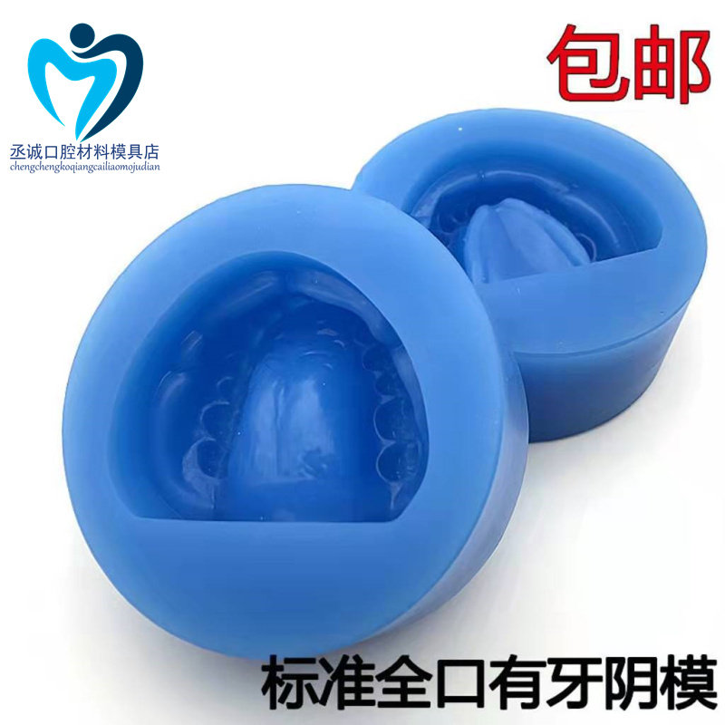 牙科口腔模型  全口标准有牙阴模 制模取模石膏模具牙模型 软硅胶