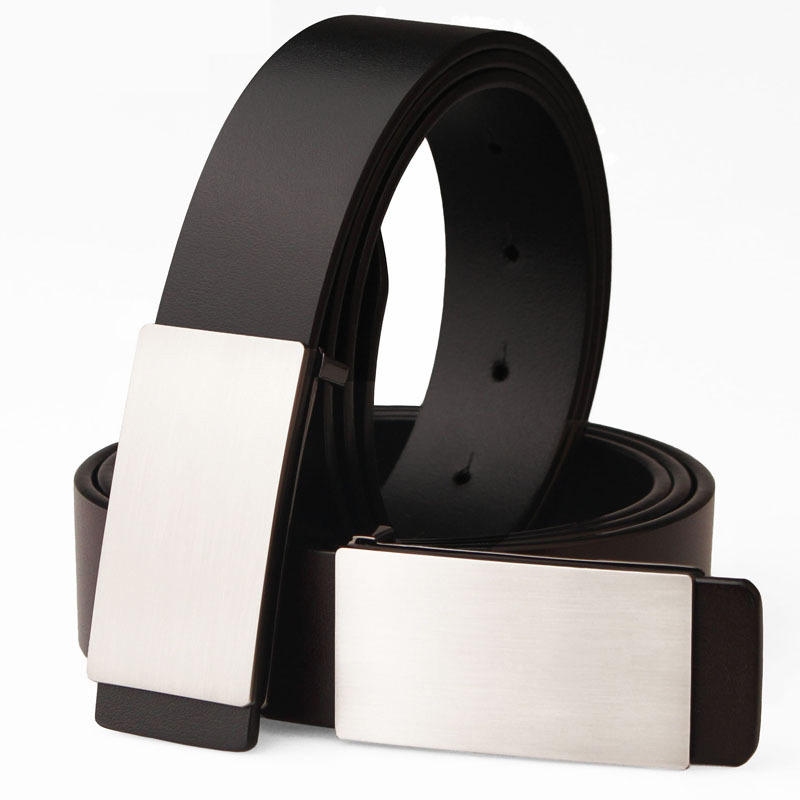 Odybird ODYBIRD Upscale Smooth Buckle Men's Belt Business Tide Belt Head Layer Bull Leather Pants With-Taobao