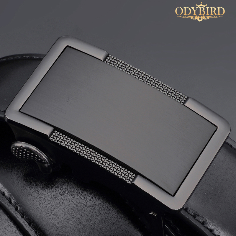 ODYBIRD men's business belt leather belt luxury brand pure cowhide automatic buckle middle-aged and young pants trend
