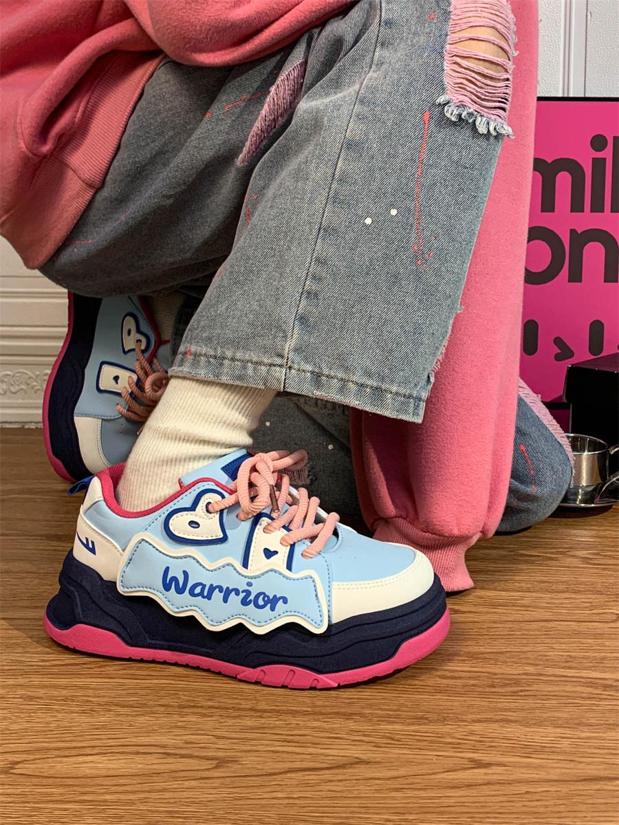 Back Force New Women Shoes Spring Autumn 2024 Burst Original Small Crowdshoe American Retro Thick Underfloor Shoes Dopamine Wear-Taobao