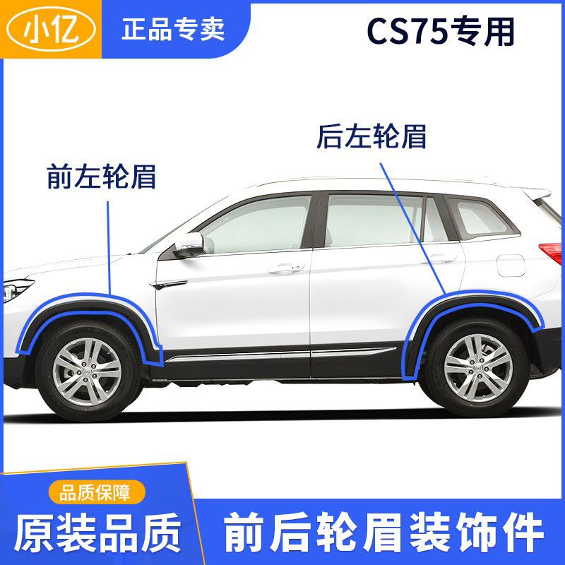 Car leaf plate wheel brow decoration piece wing sub-plate edge strip plastic plate suitable for Changan CS75 14-20 models-Taobao