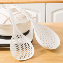New leaking spoon Home Kitchen Bailing Dumplings Dumplings Dumplings Wonton Hedges Leachate Scoop scoop Scoop Strainer strainer Long handle thickened large spoon