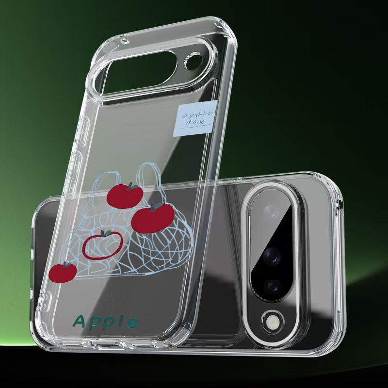 A Bag of Apple Products: Google Pixel 8 Case Suitable for Google Pixel 6A, 7 Pro Anti-Drop Transparent Soft Case, 9 Pro Fresh Style