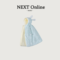 British NEXT baby long thickened cold-proof cloak baby going out windproof cloak winter pure cotton hooded quilt