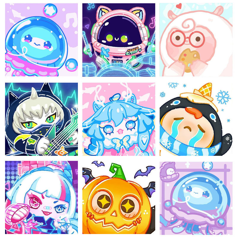 Egg Partying Digital Oil Painting Diy Children Simple Healing Cartoon Advanced Sensation Pigment Filling Decompression Oil Color Painting-Taobao