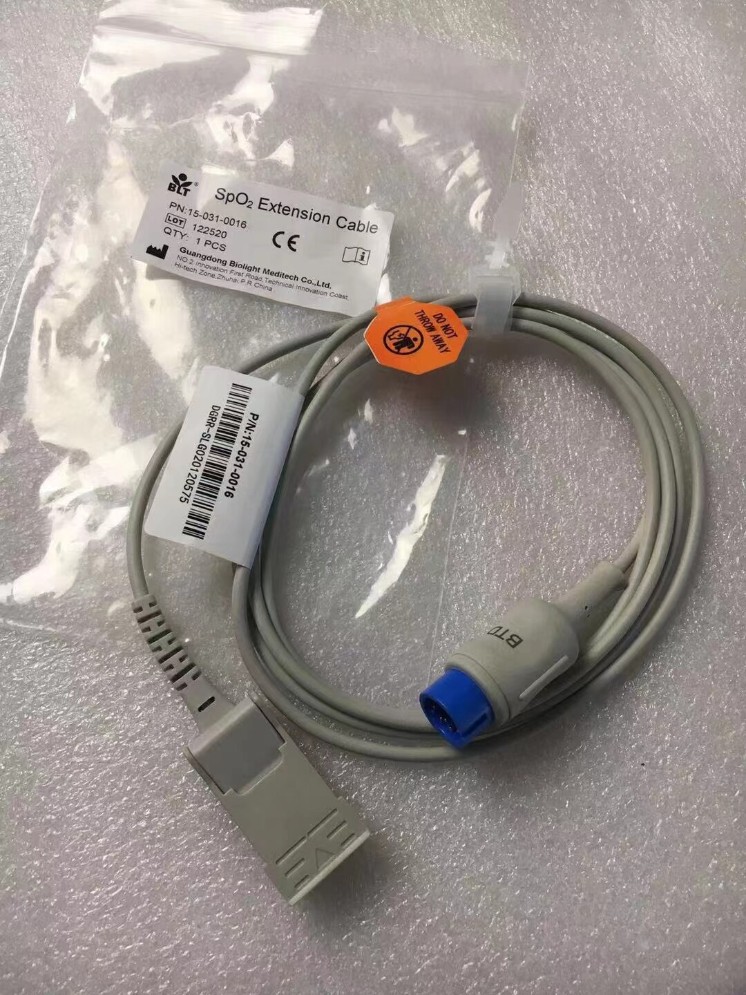 宝莱特BLT原装 分体A/Q系列通用血氧延长线?