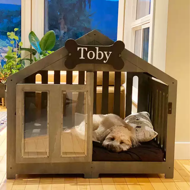 木制狗屋狗窝可拆洗豪华宠物屋实木复合中大型狗舍