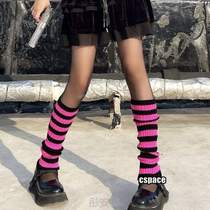 Womens mid-tube guard pile white autumn and winter jk lolita y2k knitted socks set calf socks? leg warmers