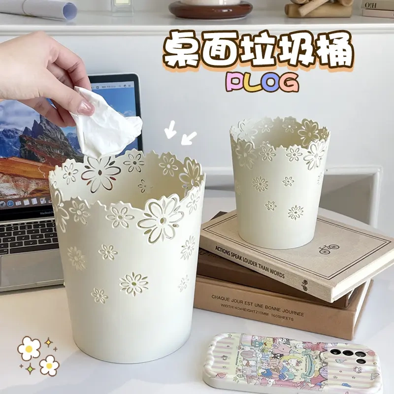 Lace Hollow Pattern Pen Holder Creative Desktop Storage Bucket Ornament Cute Pen Basket Small Trash Can Storage Box Lace Hollow Pattern Pen Holder Creative Desktop Storage Bucket Ornament Cute Pen Basket Small Trash Can Storage Box