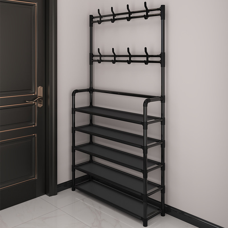 ke giày dép Giá để giày cửa tủ giày nhiều lớp trong nhà đơn giản tích hợp giá treo áo khoác cho thuê nhà tiết kiệm không gian kệ để dép inox kệ để dép bằng nhựa