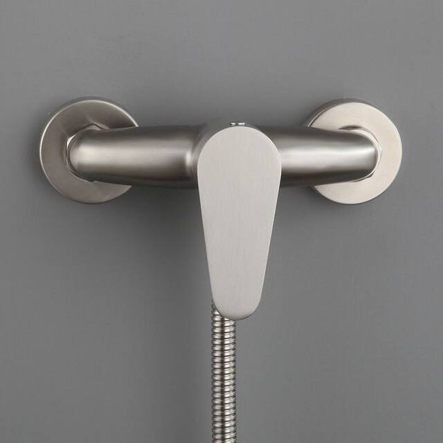 Shower Faucet and Showerhead Set, Bathtub Triple 304 Stainless Steel Hot and Cold Concealed Mixing Valve, Bathroom Bottom Outlet