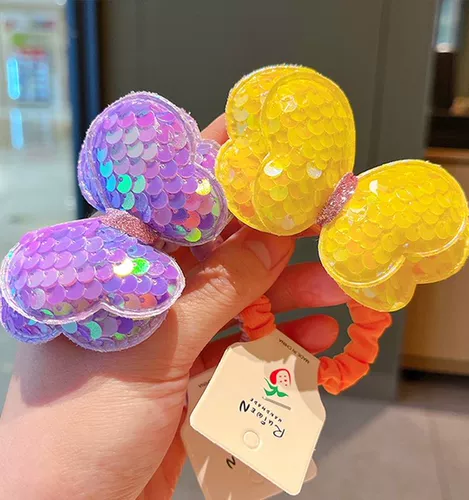 Детские блестки для ногтей, милая резинка для волос, хвостик, новая коллекция