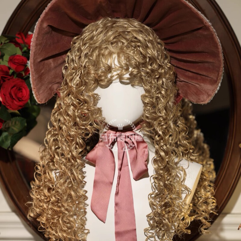 Embossed Oil Painting Roll - Instant Noodle Roll Wig Lolita Imported Silk Luxurious Retro Palace Style Model Hairpiece