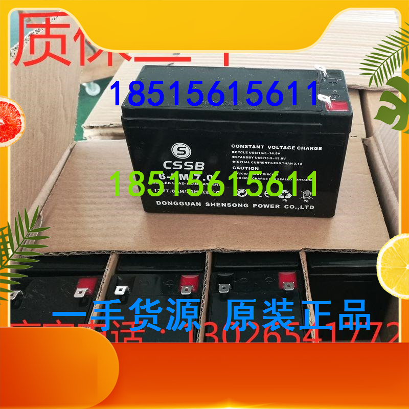CSSB Shensong battery 6-FM-7 0 12V7AH special power supply for fire-fighting instruments