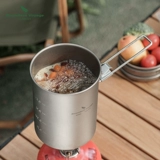 Biwei Pure Titanium Pot Comping Camping Multifunctional Rice Proting Pot Outdoor Portable Single Pot Titanium Pot Port Cup Set Pot