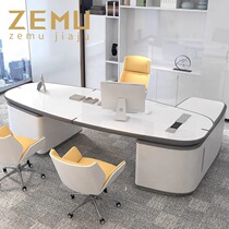 Baking Varnish Boss Desk Desk Brief Modern Grand Bandae Desk Woman President Table Fashion Manager Table Fashion Manager Table