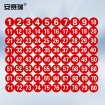 Ansery digital sticker waterproof PVC number competition player number event serial number sticker 10cm1 to 801H02