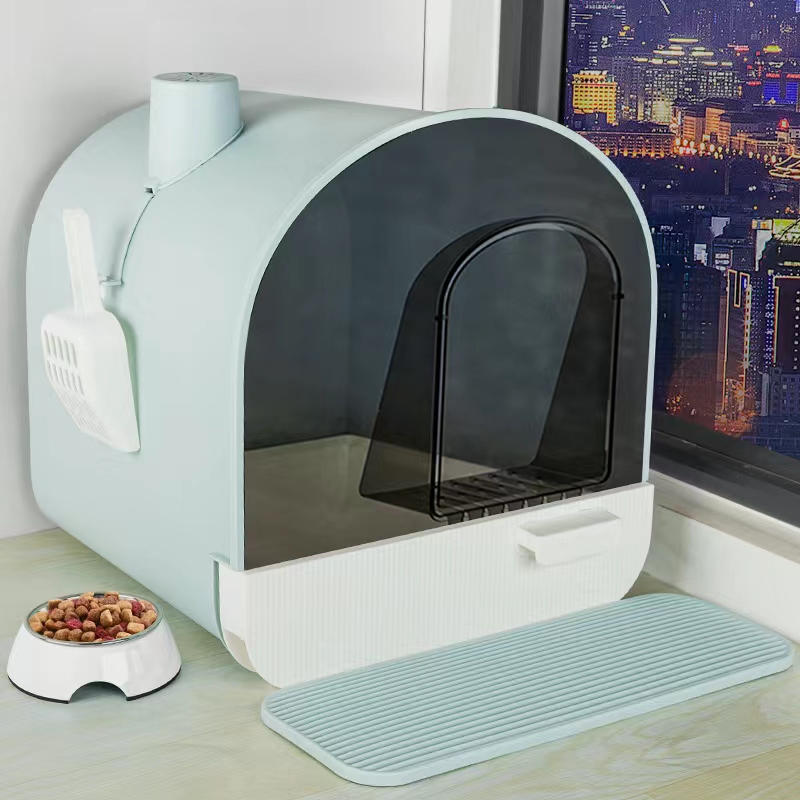 Cat litter box oversized deodorant cat toilet fully enclosed deodorant cat litter box extra large cat litter box anti-splash