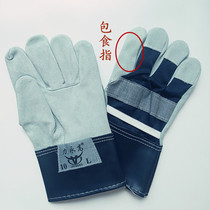 Hong Kong version of Liyonggao Good Luck Gloves No. 10 including index finger A-grade anti-splitting cowhide labor insurance full-length iron welding