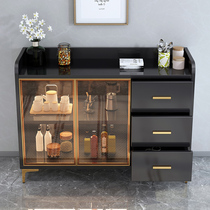 Dining Side Cabinet Modern Minima Wall All-in-one Containing Living Room Storage Microwave Home Cabinet Tea Water Cabinet Light Lavish Wine Cabinet