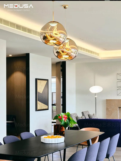 英国tomdixon Melt熔岩吊灯现代别墅挑空客厅餐厅loft楼梯复式楼