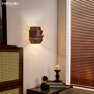 Nachttisch-wandlampe im japanischen retro-medium-antik-stil, postmoderne nordische einfache gangeingangs-treppenlampe, kreative dekorative wandlampe