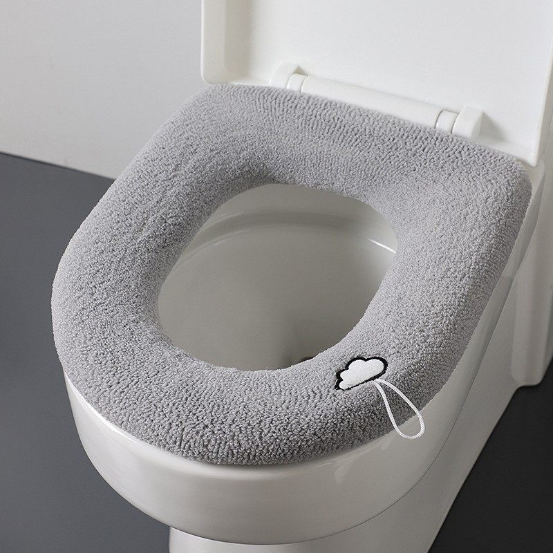 Yiwu City Rongling Day with department store toilet cushion Home Winter thickened plush toilet cushion for sitting all four seasons