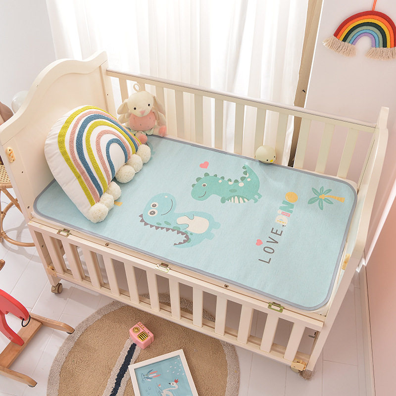 Antarctic children's ice silk mat kindergarten nap mat baby cot mat single seat washable ice silk mat