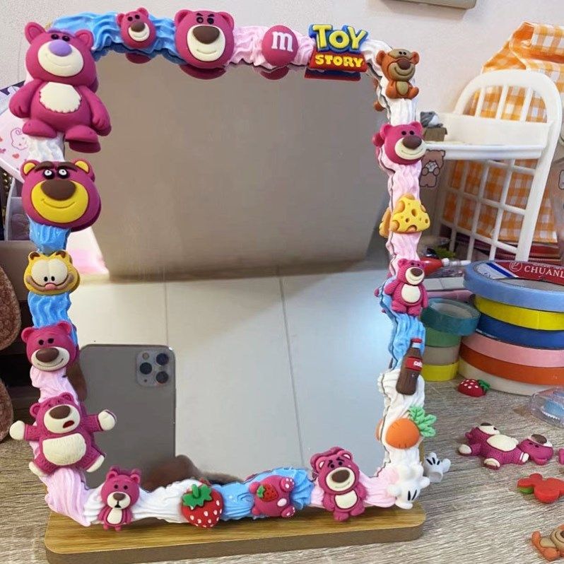 Red Mirror Diy Decorative Material Mirror Reforming Material Mirror Border Reforming Mirror Edge Decoration Gifts