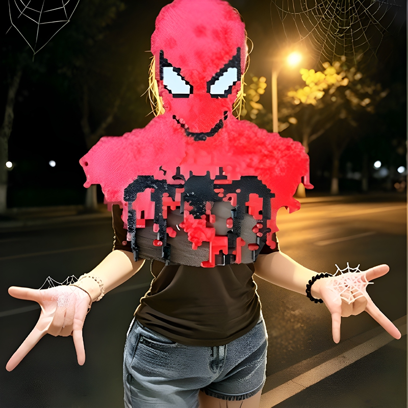 Spider-Man 3D Printed Face Shield for Taking Photos, Parallel Universe Spider-Man Boyfriend Gift, Cool Photo Prop