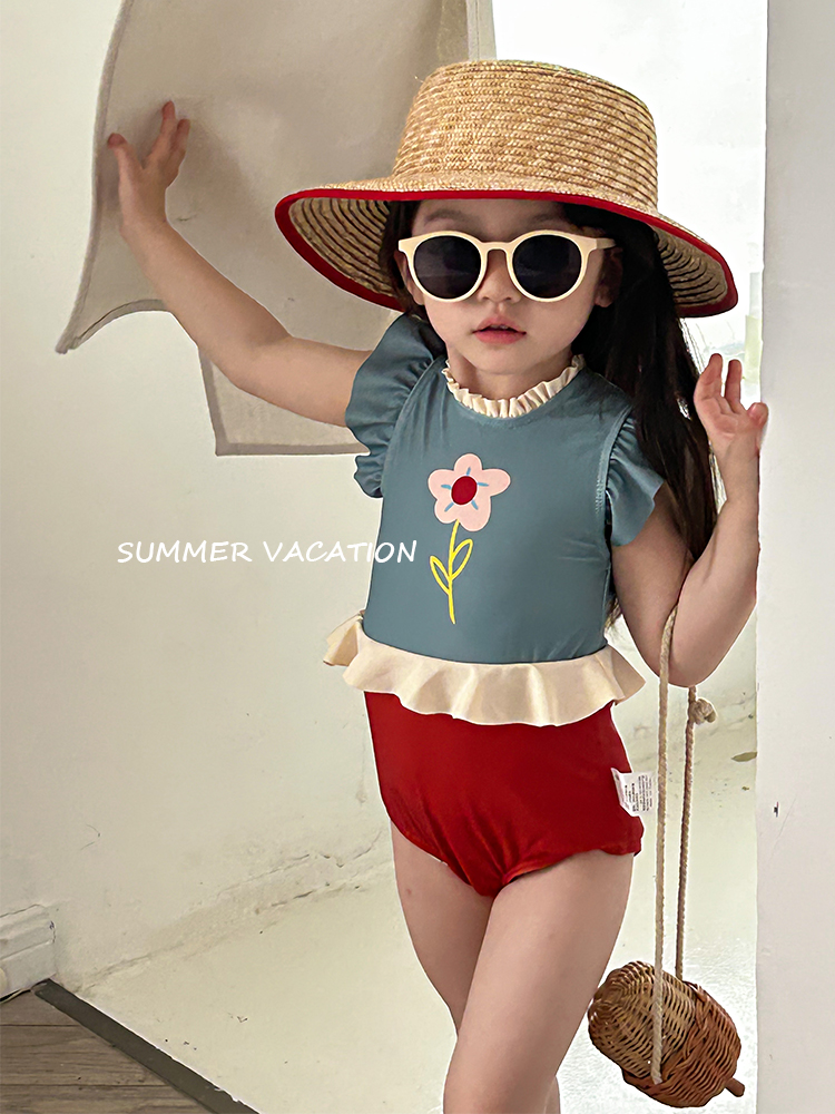 Balabala clearance children's swimsuit one-piece girl's cute quick-drying swimsuit girl's swimsuit summer baby versatile