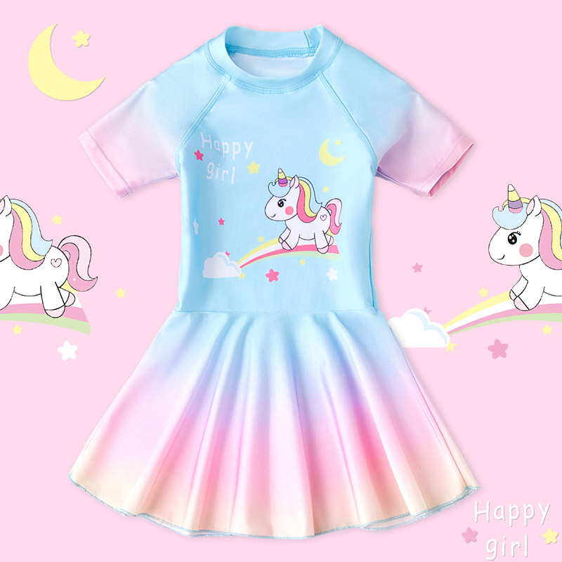 Balabala clearance children's swimsuit girls summer small children and big children princess split skirt 2023 new style versatile