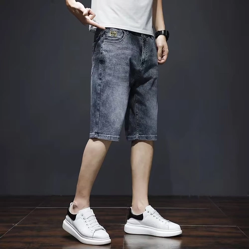 LEE CHEUNG Шелковая джинсовая юбка, летние тонкие шорты, штаны для отдыха, свободный прямой крой