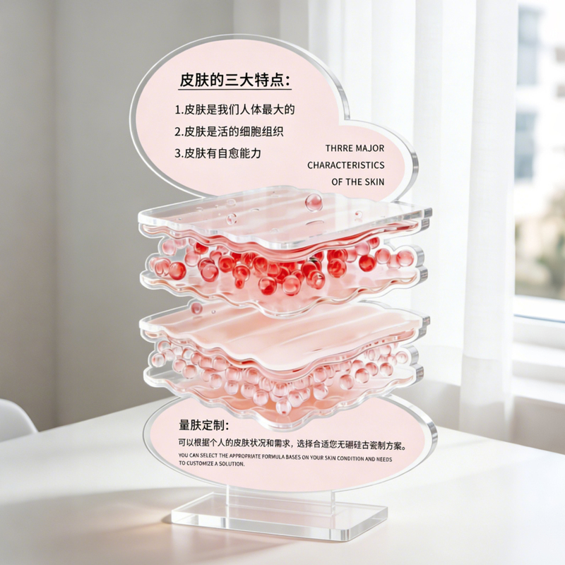 Skin Layering Anti-Aging Structure Table Card, Water-Glow Skin Metabolism Cycle, Beauty Salon Medical Beauty Table Card Display Stand Skin Layering Anti-Aging Structure Table Card, Water-Glow Skin Metabolism Cycle, Beauty Salon Medical Beauty Table Card Display Stand