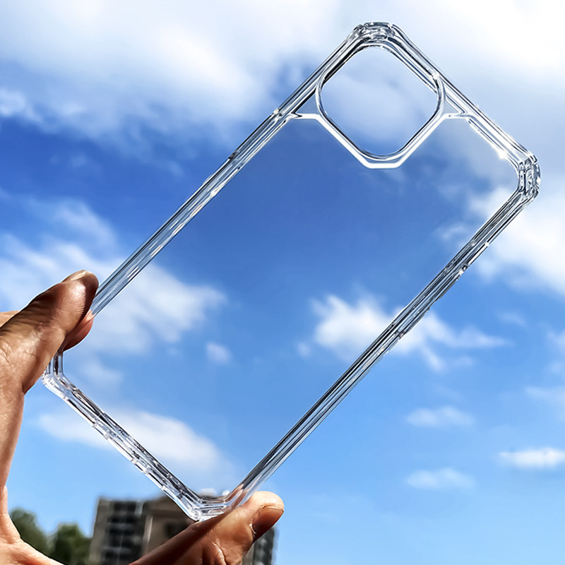 Apple 13's mobile phone protective shell iPhone13ProMax airbag 12 anti-fall 11Pro new XR transparent xsmax protection Xs set Mini male X female 1