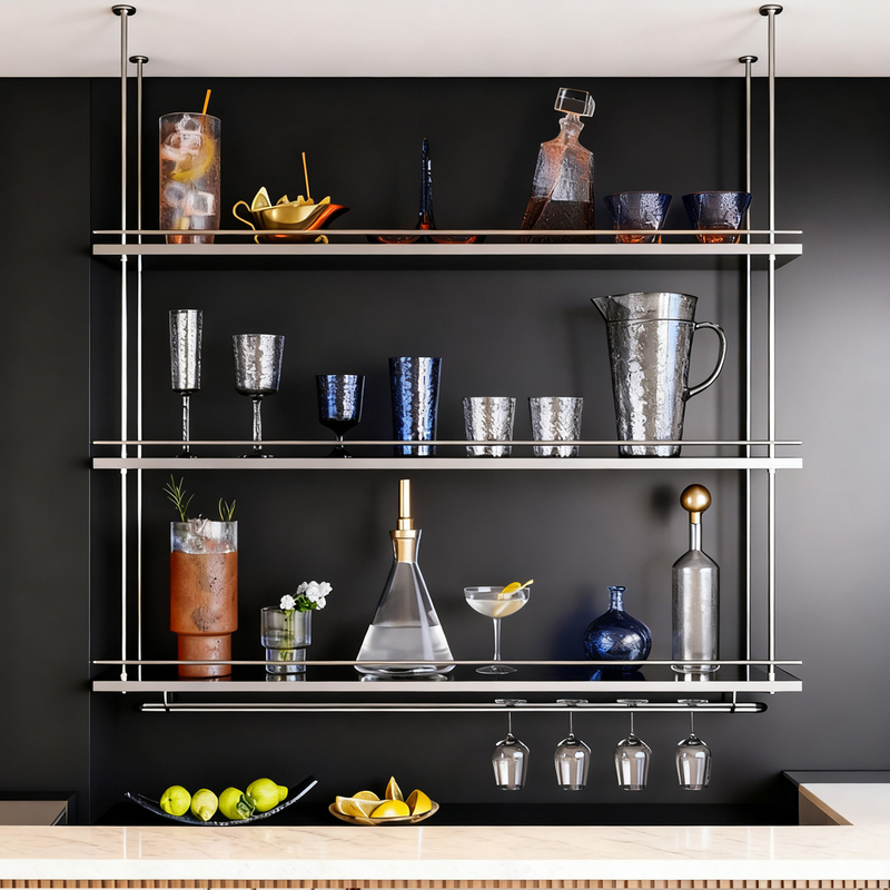 Minimalist Wine Rack Hanging Cabinet Restaurant Wall Cabinet Metal Wine Rack Minimalist Wine Cabinet Display Cabinet Hanging Storage Rack