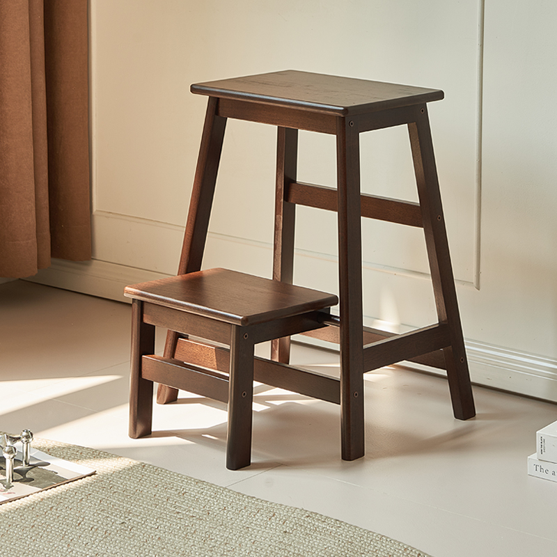 Home Full Solid Wood Foldable Stool Bench Creative Multifunction Stairway Stool Doorstep Stool Doorway Double-use Stool Stool-Taobao