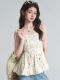 French Floral Camisole Women's 2025 Summer New Age-Reducing Sweet Slimming Look Slim Back Sleeveless Top Trendy