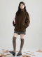 2024 Early Winter New Style Coffee-Colored Suede Cardigan Jacket for Women with a Unique Design, Stand Collar, Short Workwear Trench Coat Trend