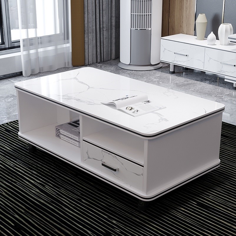 Light luxury coffee table high-end TV cabinet living room 2021 new high-value French simple modern high-end