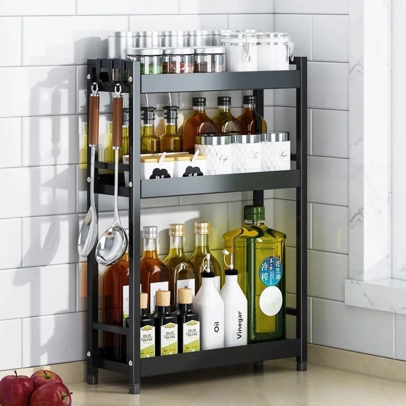 Kitchen rack countertop small size multi-layer window sill narrow style new pool top seasoning box household high-end