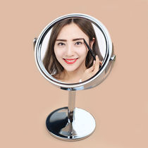 Qumeisi European-style double-sided magnifying makeup mirror desktop rotating beauty small mirror dormitory student portable high-definition