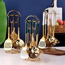 Thicken 304 stainless steel cookware Seven sets of sautteed sautteed with pan turnovers Scoop Spoon Soup Spoon Subpantry Full Suit