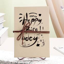 Organ Foldableing DIY Small Photo Album Photo Book Small Retro Kraft Paper Album Photo Album DIY LAOSHU Picture Book