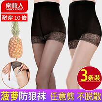 South Pole Garage Garage Summer female anti-seduces silk stockings thin anti-wolf socks with safety pants Pineal Socks